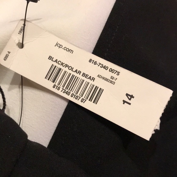 Worthington 14 Black white color block skirt NEW - Picture 4 of 4